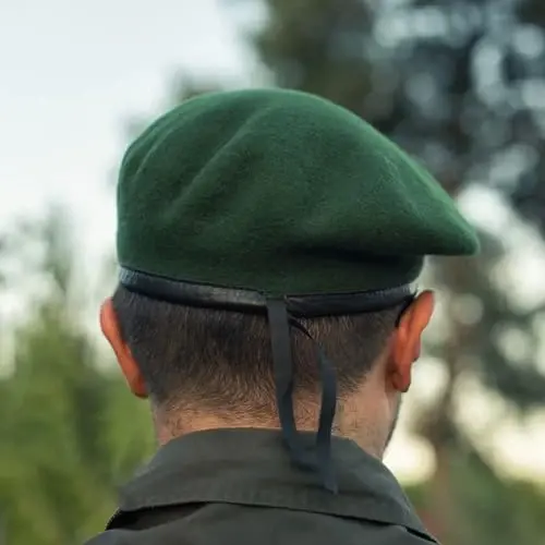 Gajaous British Military Berets for Men and Women,Wool and Leather Beret Hats,Multiple Colours Army Beret - 2