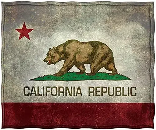 Jekeno California Republic Flag Gifts for Men Women, California Throw Blanket for Adult Kids Boys Girls, Independence Day California Decor Gifts for Home Bed Couch - 2
