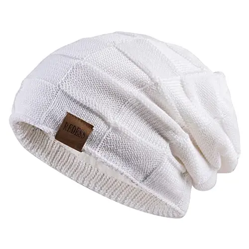 REDESS Beanie Hat for Men and Women Winter Warm Hats Knit Slouchy Thick Skull Cap - 1