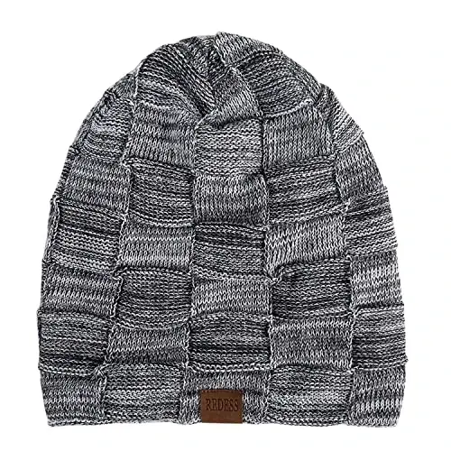 REDESS Beanie Hat for Men and Women Winter Warm Hats Knit Slouchy Thick Skull Cap - 2