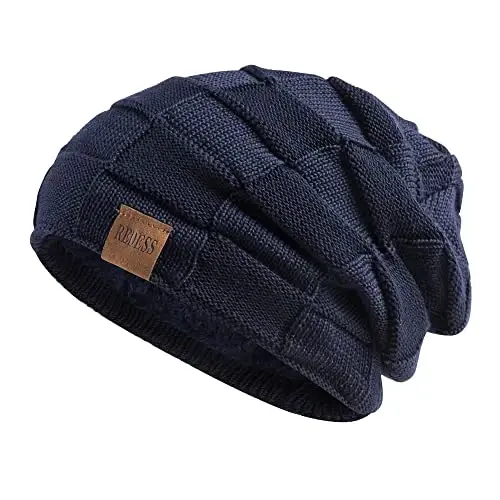 REDESS Beanie Hat for Men and Women Winter Warm Hats Knit Slouchy Thick Skull Cap - 1