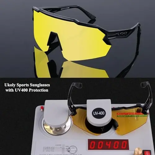 Ukoly Baseball Sunglasses For Men Women,Sports Sunglasses For Baseball Running Cycling UV400 protection TR90 Frame 615 - 4