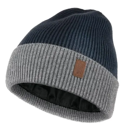 Wmcaps Winter Beanie for Men Women, Fleece Lined Beanie Soft Warm Knit Hat Ski Stocking Cuffed Cap 