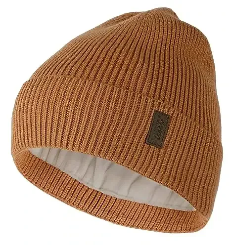 Wmcaps Winter Beanie for Men Women, Fleece Lined Beanie Soft Warm Knit Hat Ski Stocking Cuffed Cap 