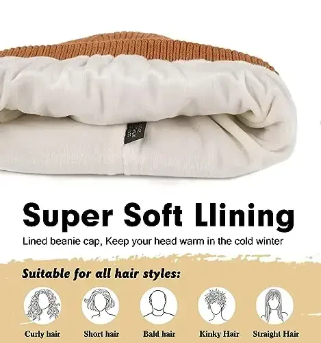 Wmcaps Winter Beanie for Men Women, Fleece Lined Beanie Soft Warm Knit Hat Ski Stocking Cuffed Cap - WMCAPS (1)