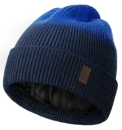 Wmcaps Winter Beanie for Men Women, Fleece Lined Beanie Soft Warm Knit Hat Ski Stocking Cuffed Cap 