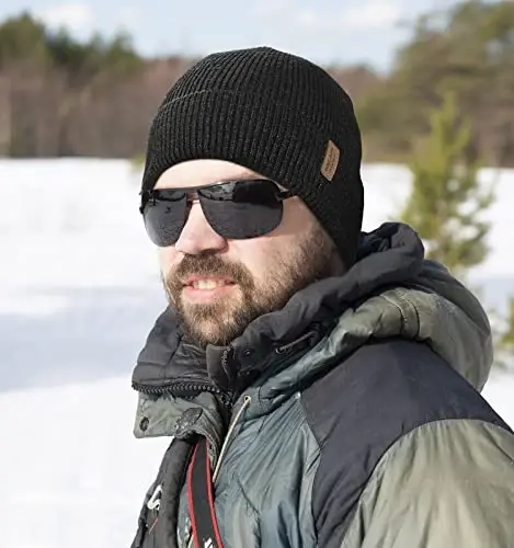 Wmcaps Winter Beanie for Men Women, Fleece Lined Beanie Soft Warm Knit Hat Ski Stocking Cuffed Cap - 4