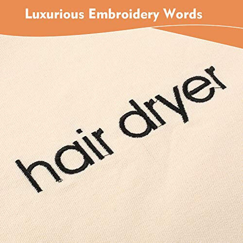 ERKXD 3 | 6 | 8 Pack Hair Dryer Bags Drawstring Bag Container Hairdryer Bag for travel bathroom (3 PCS White) - 3