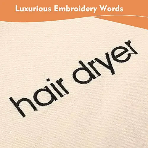 ERKXD 3 | 6 | 8 Pack Hair Dryer Bags Drawstring Bag Container Hairdryer Bag for travel bathroom (3 PCS White) - 3