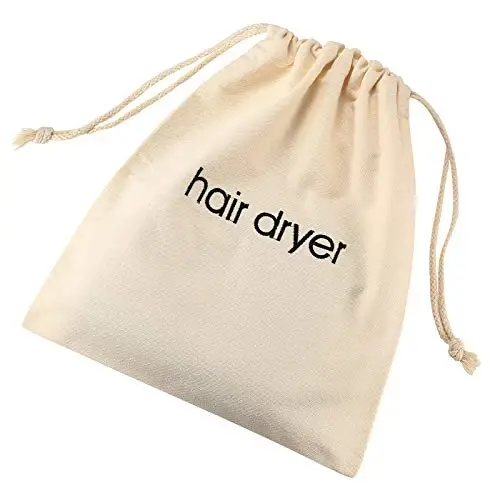 ERKXD 3 | 6 | 8 Pack Hair Dryer Bags Drawstring Bag Container Hairdryer Bag for travel bathroom (6 PCS White) - 4