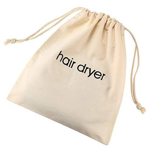 ERKXD 3 | 6 | 8 Pack Hair Dryer Bags Drawstring Bag Container Hairdryer Bag for travel bathroom (8 PCS White) - 5