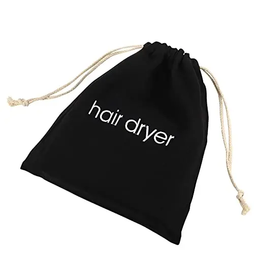 ERKXD 3 | 6 | 8 Pack Hair Dryer Bags Drawstring Bag Container Hairdryer Bag for travel bathroom (6 PCS, Black) - 2