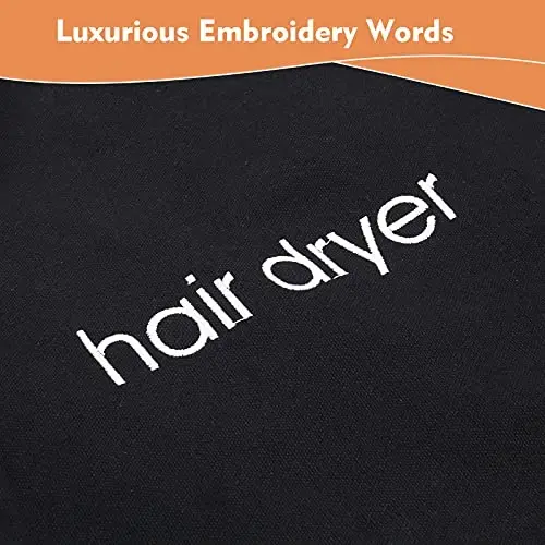 ERKXD 3 | 6 | 8 Pack Hair Dryer Bags Drawstring Bag Container Hairdryer Bag for travel bathroom (6 PCS, Black) - 3
