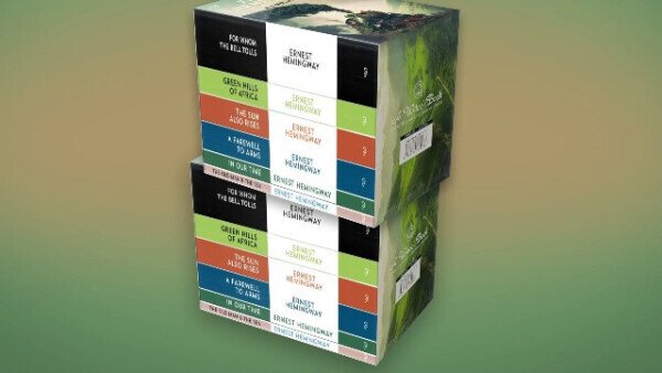 Ernest Hemingway Collection 6 book set (For Whom The Bell Tolls, A Farewell To Arms, Green Hills Of Africa, The Old & The Sea, In Our Time, The Sun Also Rises) - 7