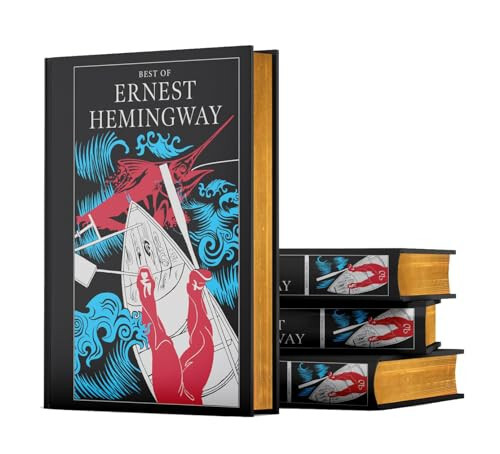 Ernest Hemingway: Collection of Novels : The Sun Also Rises Book 1-3 / For Whom the Bell Tolls / A Farewell to Arms 1-5 / The Old Man And The Sea(Leather-bound) - 5