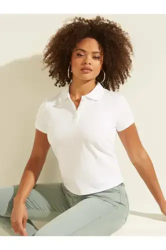 Es Ayollar uchun Oddiy Fit Polo Yaka T-Shirt W1YP38RAQS0 - GUESS (1)