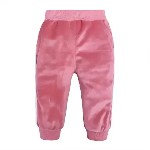 Esaierr 2Pcs Kids Baby Fleece Tracksuit Sweatpants Sets for Boys Girls,9M-8Y Toddler Fall Winter Hooded Athletic Jogger Pants Set 2Pcs Solid Sweatsuit Outfit- - 4