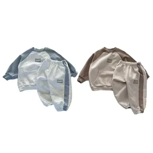 Esaierr 2 dona qizlar bolalar uchun kostyumlar to'plami bolalar uchun kiyimlar chaqaloq, bolalar uchun svitshotlar kiyimlari unisex chaqaloq puloverli hoodies kostyumlar sport shim kostyumlar to'plami - 1