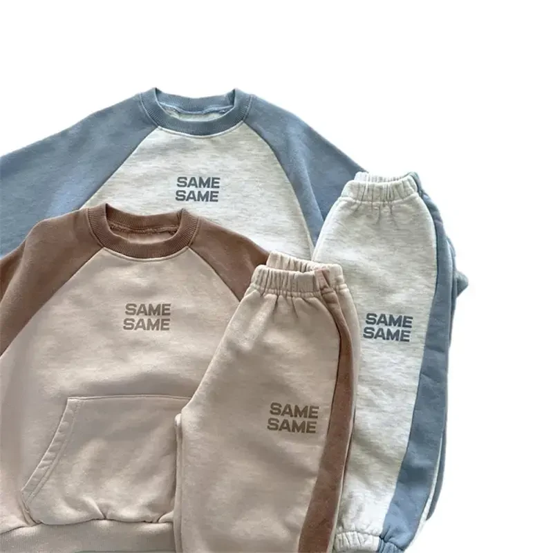 Esaierr 2 dona qizlar bolalar uchun kostyumlar to'plami bolalar uchun kiyimlar chaqaloq, bolalar uchun svitshotlar kiyimlari unisex chaqaloq puloverli hoodies kostyumlar sport shim kostyumlar to'plami - 4