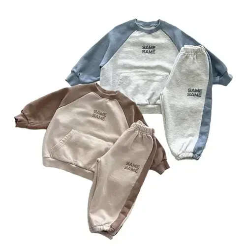 Esaierr 2 dona qizlar bolalar uchun kostyumlar to'plami bolalar uchun kiyimlar chaqaloq, bolalar uchun svitshotlar kiyimlari unisex chaqaloq puloverli hoodies kostyumlar sport shim kostyumlar to'plami - 7