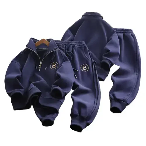 Esaierr 2PCS Bola-bola Bolalar o'g'il bolalar ko'ylagi shimini sport kostyumi yarim fermuarli sviter va jogger shimlar to'plami 3-12 yosh uchun - 6
