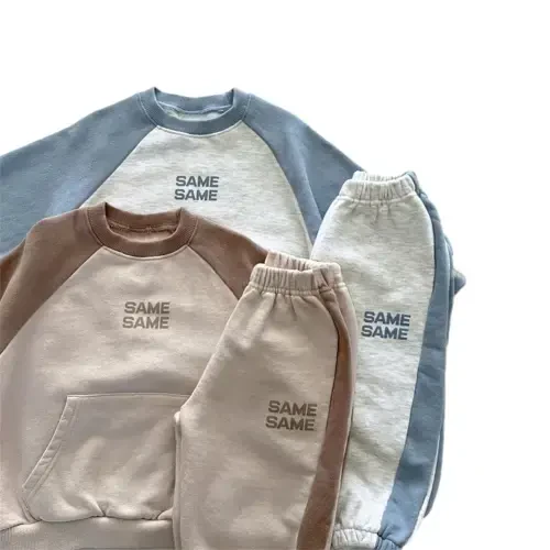 Esaierr 2pcs Girls Boys Track Suits Set Tracksuit Set Clothes for Kids Baby,Toddler Sweatershirt Outfits Unisex Infant Pullover Hoodie Tracksuits Sweatpants Pants Set - 4