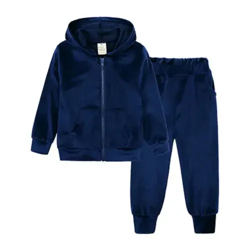 Esaierr Kids Toddler Hoodie Tracksuit 2Pcs Outfits,12M-13Y Boys Girls Autumn Winter Velour Hoodie Sweatsuits Jogging, Hoodie Zipper Sweatshirt- - 6