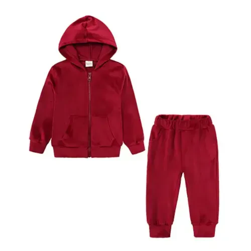 Esaierr Kids Toddler Hoodie Tracksuit 2Pcs Outfits, 12M-13Y Boys Girls Autumn Winter Velour Hoodie Sweatsuits Jogging, Hoodie Zipper Sweatshirt - 7