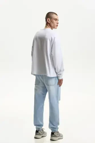 Distressed jogger jean-Light blue - 4