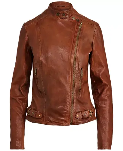 Tumbled-Leather Jacket - Dark Walnut - 6