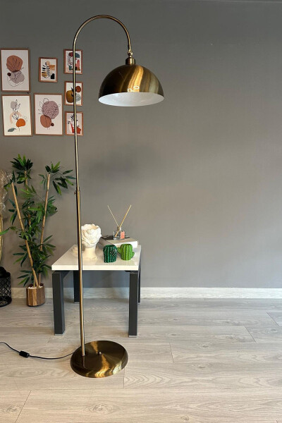 Eskitme Lambader Hareketli Başlık Modern Dekoratif Metal Oturma Odası Çalışma Odası Zemin Lambası-Eskitme - 5