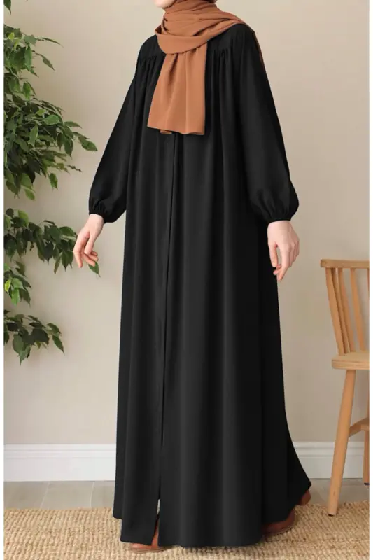 Esma Robed Ferace Black - SUHNEVA