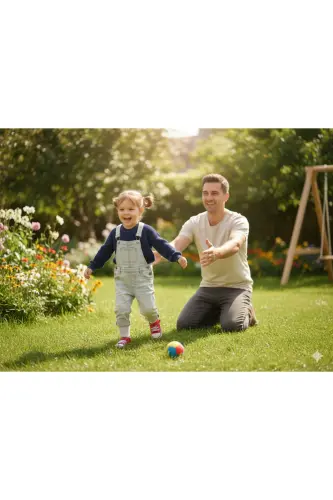 Esnek Bisiklet Yaka Selanik Örgü Unisex Bebek ve Çocuk Kazak-Lacivert - 3