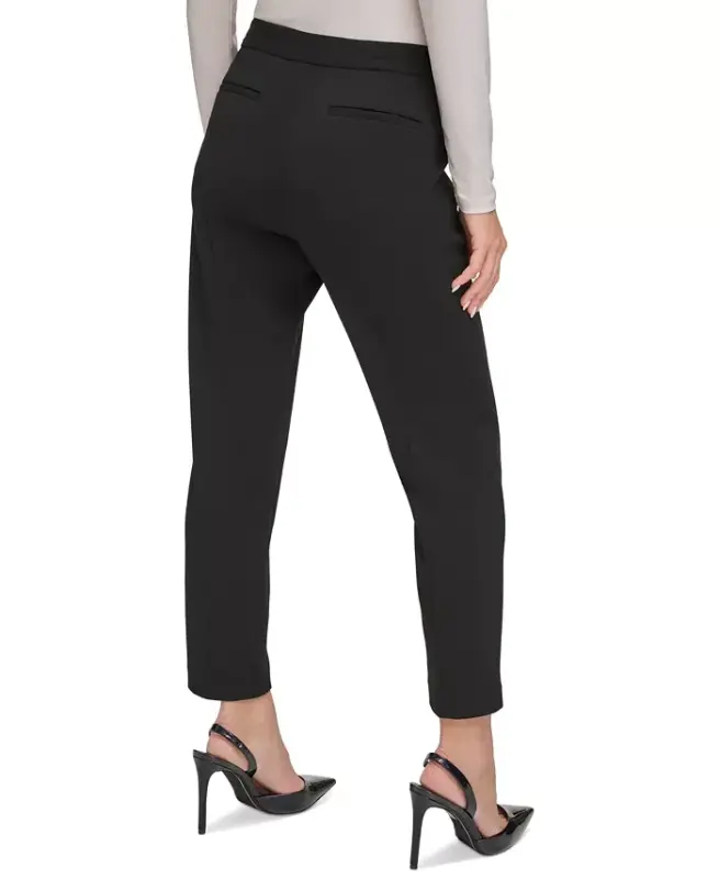 Essential Slim Leg Ankle Pants - Black - 2