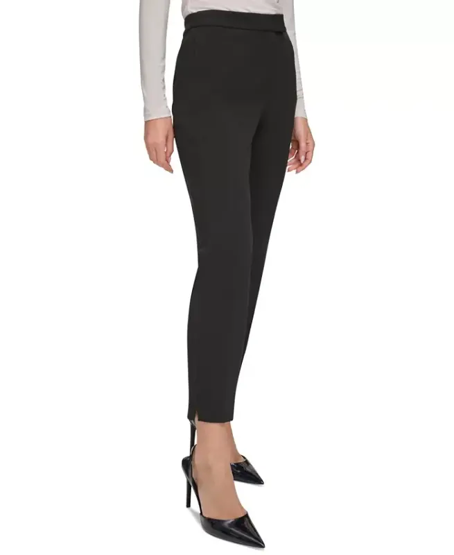 Essential Slim Leg Ankle Pants - Black - 3