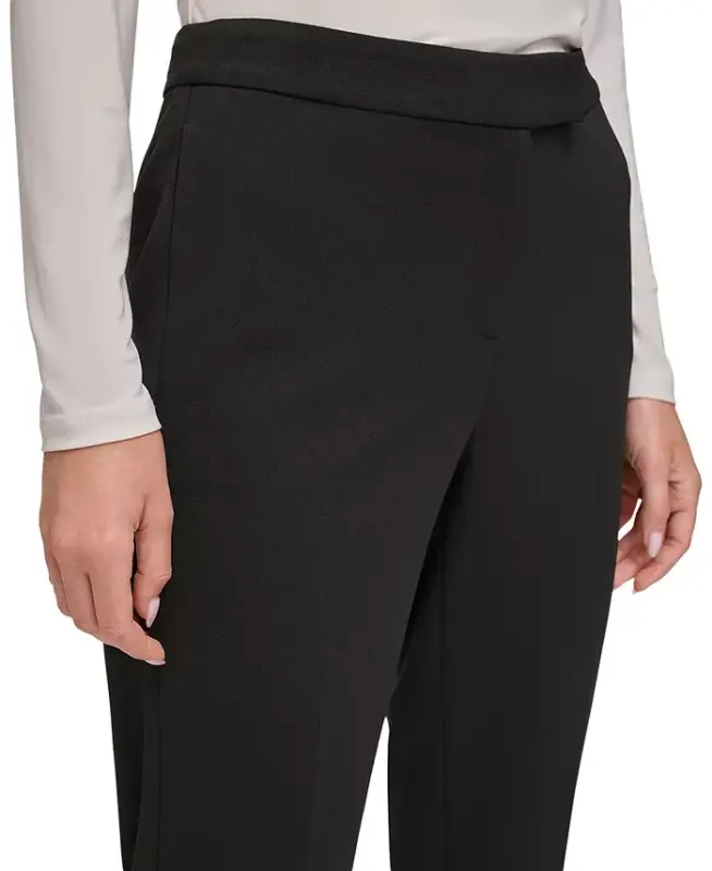 Essential Slim Leg Ankle Pants - Black - 5