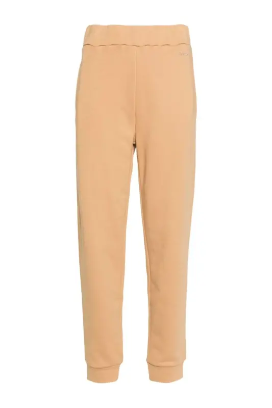 Deve Tüyü Kadın Yüksek Bel Standart Fit Eşofman Altı NANO LOGO RELAXED JOGGER - kahverengi - 5