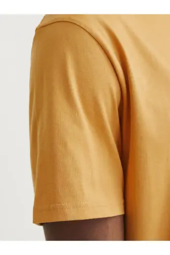 Eşofman Gedruckt Rundhalsausschnitt Eşofman - Honey Yellow - 6