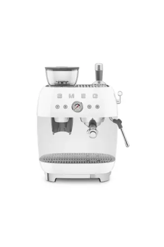 Espresso coffee machine with white grinder - 1