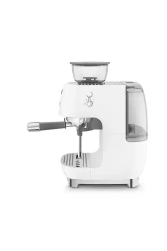 Espresso coffee machine with white grinder - SMEG (1)