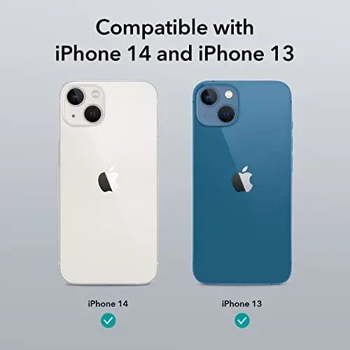 ESR Case for iPhone 14/13, MagSafe Compatible, Shockproof Military-Grade Protection, Magnetic Phone Case, Clear - 3