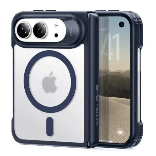 ESR Classic Hybrid for iPhone Duo Case, Frosted Night Sky | Long-Lasting Anti-Yellowing, Ultra-Thin, Full Hinge Protection, Compatible with MagSafe, Magnetic Phone Case - 1