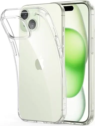 ESR Clear Case for iPhone 15 Case, Shockproof Thin Cover, Yellowing-Resistant Slim Transparent TPU Phone Case, Zero Series, Clear - 1