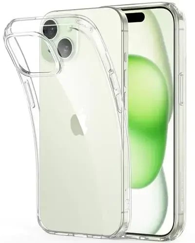 ESR Clear Case for iPhone 15 Plus Case, Shockproof Thin Cover, Yellowing-Resistant Slim Transparent TPU Phone Case, Zero Series, Clear - ESR
