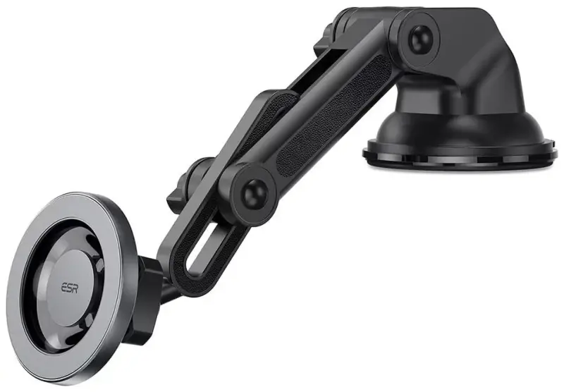 ESR Dashboard Magnetic Phone Holder for Car, for MagSafe Car Mount, Windshield Vacuum Car Mount for iPhone 17/16/16e/15/14/13/12, Samsung, Pixel 10, Charging Not Supported, 2 Metal Rings Included - 3