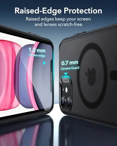 ESR для чехла iPhone 11, совместим с MagSafe, противоударная защита военного класса, магнитный чехол для телефона для чехла iPhone 11, матовый черный - 6