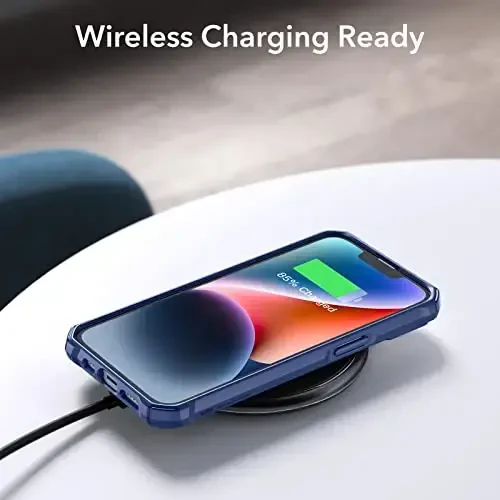 ESR для iPhone 14/iPhone 13, защита военного класса с амортизирующими углами, устойчивая к царапинам и не желтеющая акриловая задняя крышка, тонкий защитный чехол, серия Air-Armor, прозрачный синий - 6