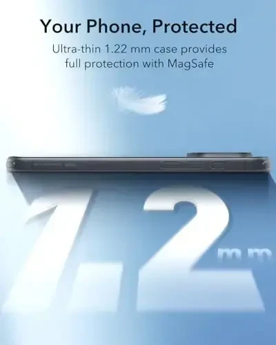 ESR для iPhone 16 Plus, чехол, совместимый с MagSafe, защита камеры, противоударный тонкий чехол, устойчивый к пожелтению и царапинам, магнитный чехол для телефона iPhone 16 Plus, Zero Series, матовый черный - 2