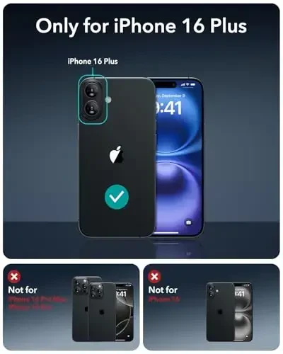 ESR для iPhone 16 Plus, совместимый с MagSafe, противоударная защита военного класса, магнитный чехол для iPhone 16 Plus, классический гибридный чехол (HaloLock), прозрачный зеленый - ESR