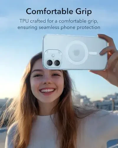 ESR для iPhone 16 Plus, совместимый с MagSafe, защита камеры, тонкий противоударный чехол, устойчив к пожелтению и царапинам, магнитный чехол для iPhone 16 Plus, серия Zero, матовый синий - 4